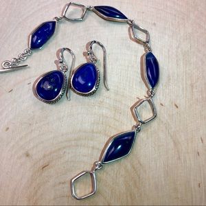 Barse Lapis Bracelet & Earrings